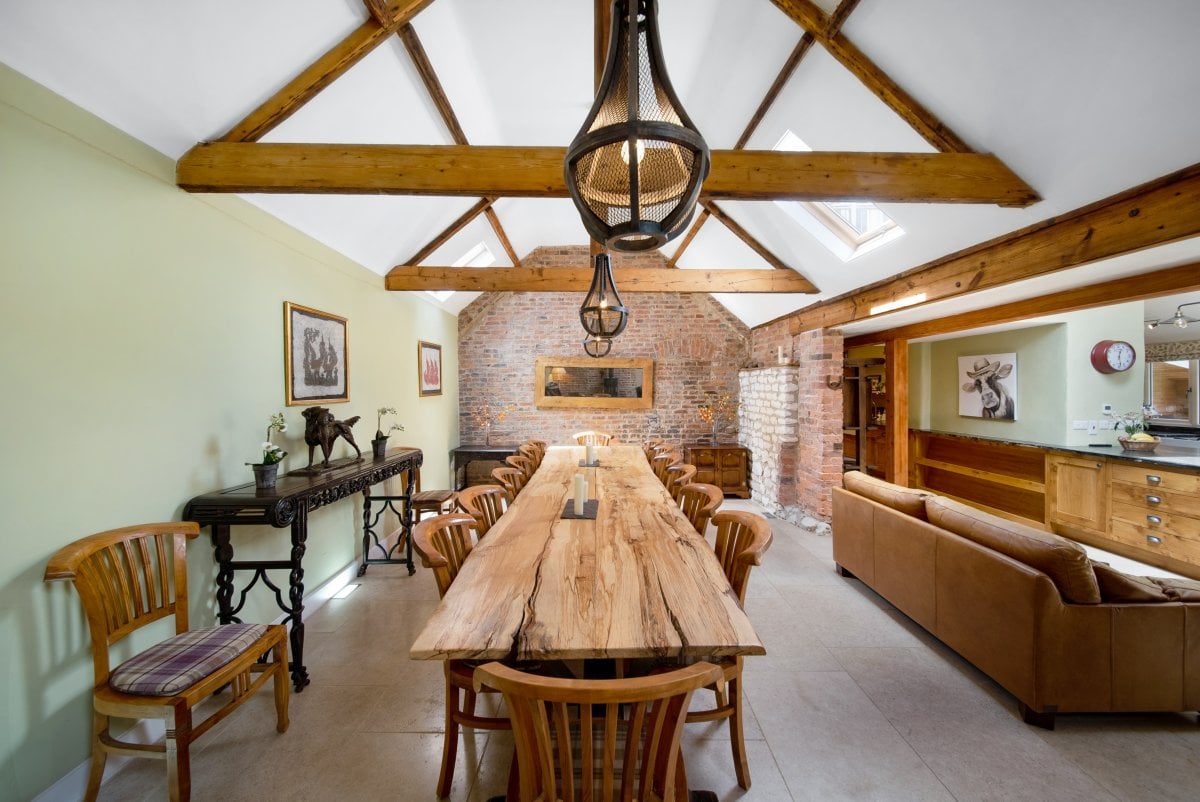 Yorkshire Homestead - a feature dining table for long dinners and lots of chat